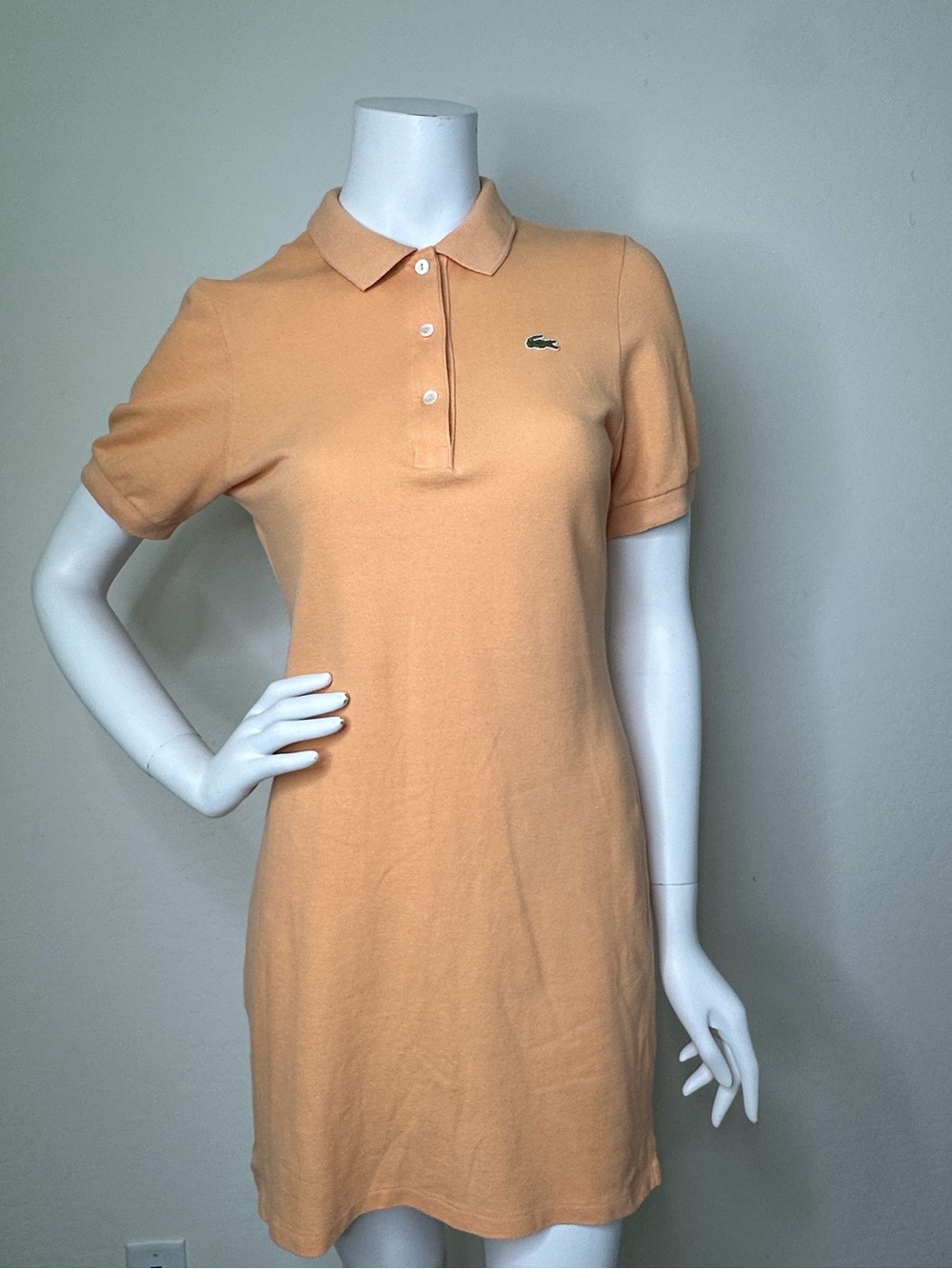LACOSTE ORANGE POLO T SHIRT DRESS SZ 38